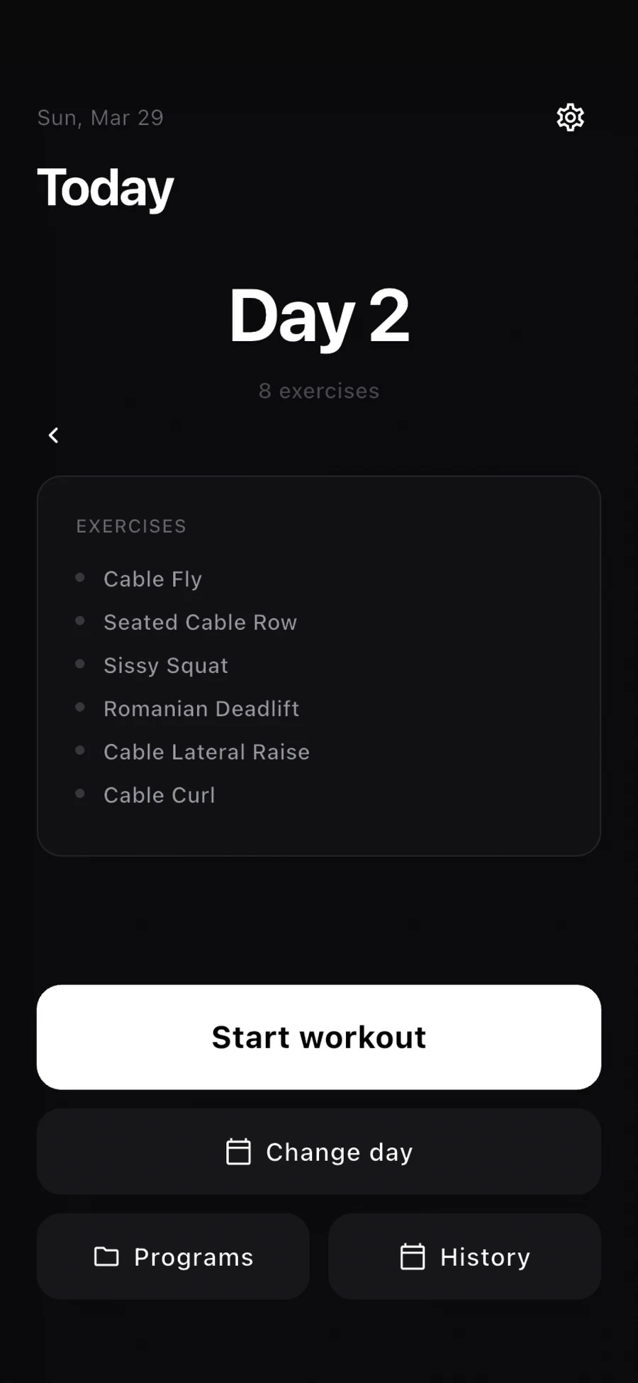 Workout complete